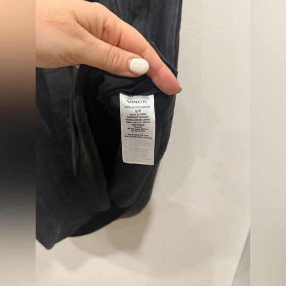 NWT Vince Satin Slip Skirt Black size Small - Picture 5 of 8